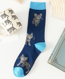 styiro | 気分で選べる、猫好きさんの猫柄アソート靴下 5柄展開(ソックス/靴下)