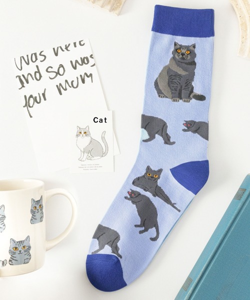 styiro(スタイロ)の「気分で選べる、猫好きさんの猫柄アソート靴下 5柄展開(ソックス/靴下・レディース・A/E/D/C/B・FREE)」の5枚目の写真