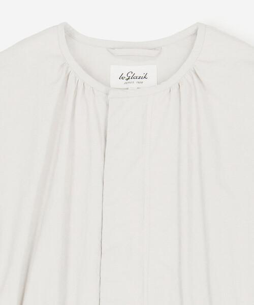 LE GLAZIK(ルグラジック)の「LE GLAZIK | ナイロン ノーカラーコート WOMEN(ノーカラーコート・レディース・ライトグレー/ベージュ/ブラック・36)」の22枚目の写真