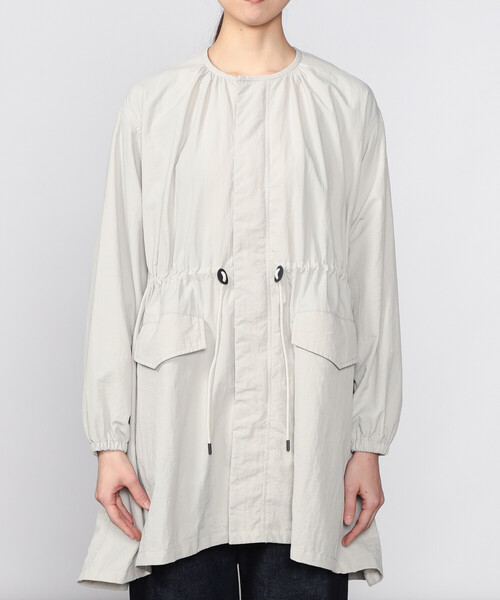 LE GLAZIK(ルグラジック)の「LE GLAZIK | ナイロン ノーカラーコート WOMEN(ノーカラーコート・レディース・ライトグレー/ベージュ/ブラック・36)」の15枚目の写真