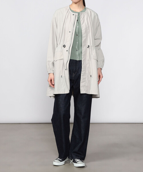 LE GLAZIK(ルグラジック)の「LE GLAZIK | ナイロン ノーカラーコート WOMEN(ノーカラーコート・レディース・ライトグレー/ベージュ/ブラック・36)」の13枚目の写真