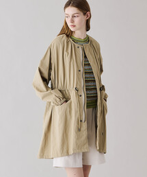 LE GLAZIK | LE GLAZIK | ナイロン ノーカラーコート WOMEN(ノーカラーコート)