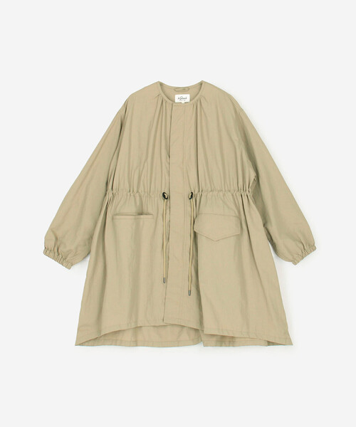 LE GLAZIK | ナイロン ノーカラーコート WOMEN（ノーカラーコート