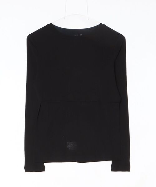 Sov.(ソブ)の「レイヤードシアートップス(Tシャツ/カットソー・レディース・グレイッシュベージュ/オフホワイト/ブラック・38/36)」の6枚目の写真