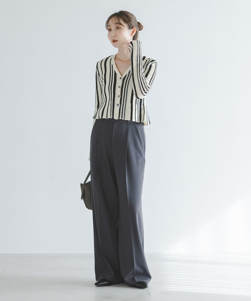 Noble(ノーブル)の「パターンニットストライプカーディガン(カーディガン/ボレロ・レディース・その他3・FREE)」の8枚目の写真