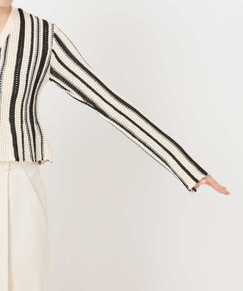 Noble(ノーブル)の「パターンニットストライプカーディガン(カーディガン/ボレロ・レディース・その他3・FREE)」の20枚目の写真