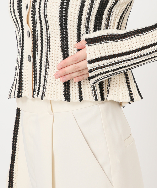 Noble(ノーブル)の「パターンニットストライプカーディガン(カーディガン/ボレロ・レディース・その他3・FREE)」の21枚目の写真