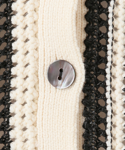 Noble(ノーブル)の「パターンニットストライプカーディガン(カーディガン/ボレロ・レディース・その他3・FREE)」の3枚目の写真