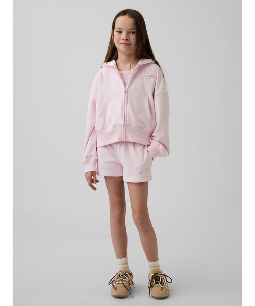 GAP（ギャップ）の「ヴィンテージソフト フレンチテリー SAKURA GAPロゴ スウェットショートパンツ (キッズ)（その他パンツ・キッズ・ホワイト/ピンク・120cm/130cm/140cm/150cm/160cm）」の4枚目の写真