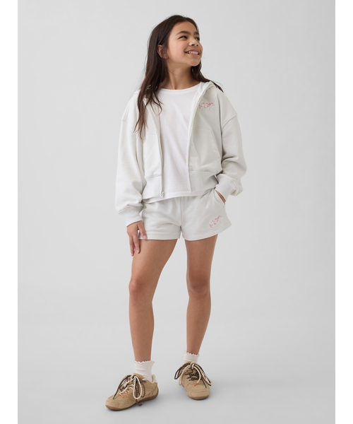 GAP（ギャップ）の「ヴィンテージソフト フレンチテリー SAKURA GAPロゴ スウェットショートパンツ (キッズ)（その他パンツ・キッズ・ホワイト/ピンク・120cm/130cm/140cm/150cm/160cm）」の3枚目の写真