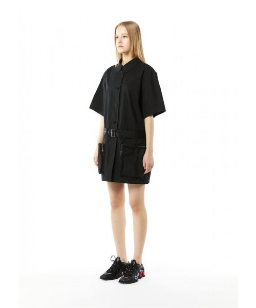 LCDC TM（エルシーディーシーティーエム）の「UTILITY POCKET BELTED DRESS（ワンピース・レディース・ブラック・ONE SIZE）」の2枚目の写真