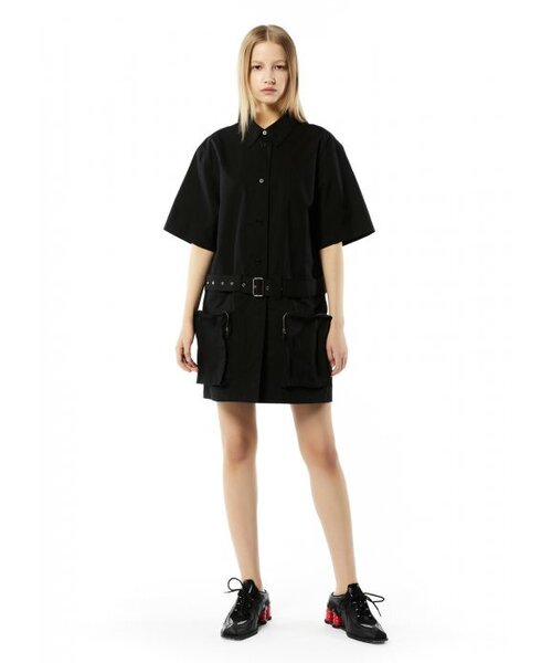 LCDC TM（エルシーディーシーティーエム）の「UTILITY POCKET BELTED DRESS（ワンピース・レディース・ブラック・ONE SIZE）」の4枚目の写真