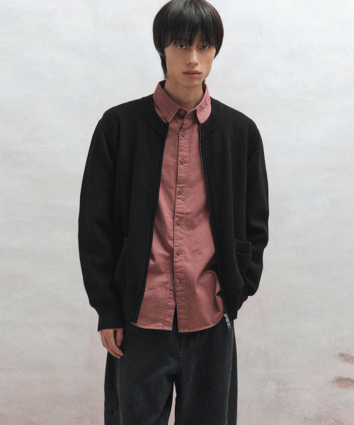 Big Unionの「ジップアップニットジャケット(ブラック)(その他アウター・メンズ・その他・S/M/L)」の1枚目の写真