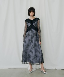 クロスレースフラワードレス / cross lace flower dress