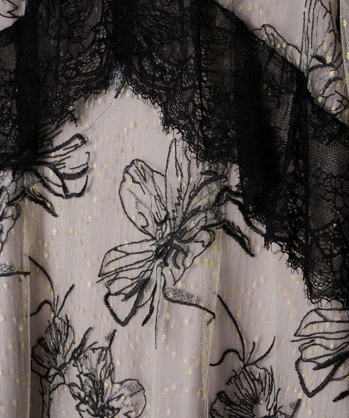 ANDRESD(アンドレスド)の「クロスレースフラワードレス / cross lace flower dress(ドレス・レディース・グレー/モカ/ベージュ・L/M/S)」の15枚目の写真