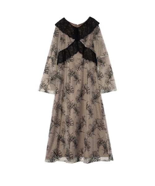 ANDRESD(アンドレスド)の「クロスレースフラワードレス / cross lace flower dress(ドレス・レディース・グレー/モカ/ベージュ・L/M/S)」の17枚目の写真