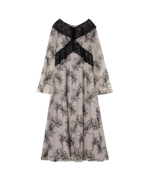 ANDRESD(アンドレスド)の「クロスレースフラワードレス / cross lace flower dress(ドレス・レディース・グレー/モカ/ベージュ・L/M/S)」の18枚目の写真