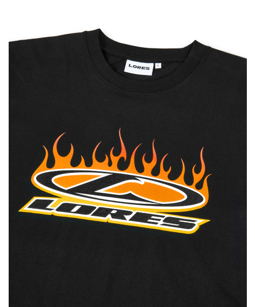 LORES（ロアス）の「Flame L-oval S/S Tee - Black（Tシャツ/カットソー・レディース・その他・M/L/XL）」の3枚目の写真