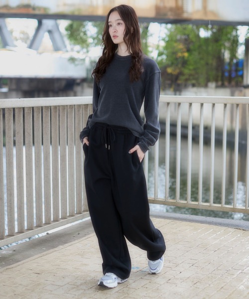 WEGO(ウィゴー)の「WEGO/【26年春新作】ボンディングスウェットパンツ(スウェットパンツ・メンズ・ブラック/アッシュグレー/チャコール・MEDIUM/LARGE)」の6枚目の写真