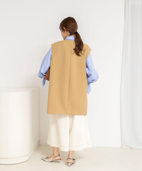 NOLLEY’S（ノーリーズ）の「ウォッシャブル撥水トリプルクロスジレ（ベスト・レディース・ネイビー/ベージュ・38）」の8枚目の写真