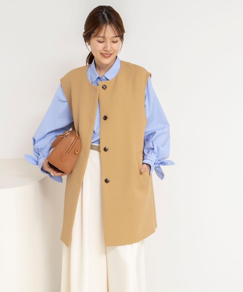 NOLLEY’S（ノーリーズ）の「ウォッシャブル撥水トリプルクロスジレ（ベスト・レディース・ネイビー/ベージュ・38）」の13枚目の写真