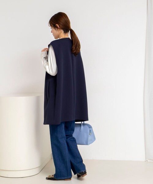 NOLLEY’S（ノーリーズ）の「ウォッシャブル撥水トリプルクロスジレ（ベスト・レディース・ネイビー/ベージュ・38）」の16枚目の写真