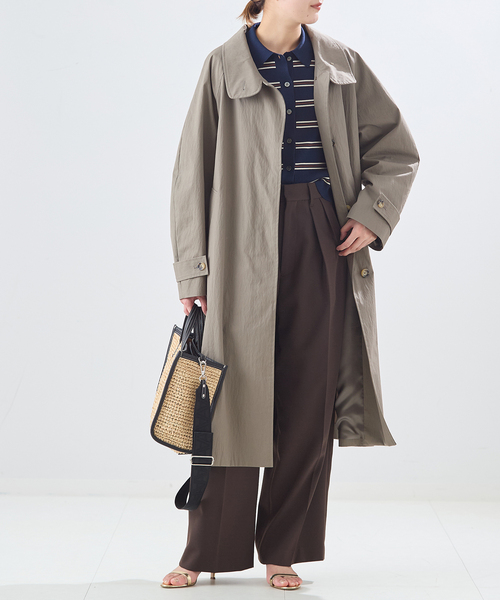 journal standard L'essage(ジャーナルスタンダードレサージュ)の「NALYAスタンドロングコート(その他アウター・レディース・グレー/ベージュ/カーキ・38)」の3枚目の写真