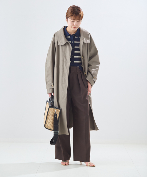 journal standard L'essage(ジャーナルスタンダードレサージュ)の「NALYAスタンドロングコート(その他アウター・レディース・グレー/ベージュ/カーキ・38)」の10枚目の写真