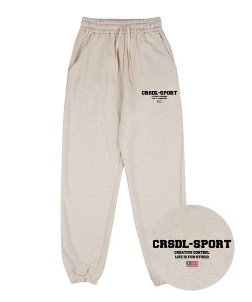 CREAM SODA LAB(クリームソーダラボ)の「シーアルエスディーエル スポーツジョガーパンツ オートミール(スウェットパンツ・レディース・その他・XL/L)」の2枚目の写真