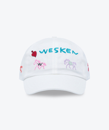 WESKEN（ウェスケン）の「MERRY GO AROUND WASHED BALL CAP (OFF WHITE)（キャップ）」