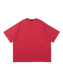 ピグメントオーバーボックス半袖Tシャツ(レッド)