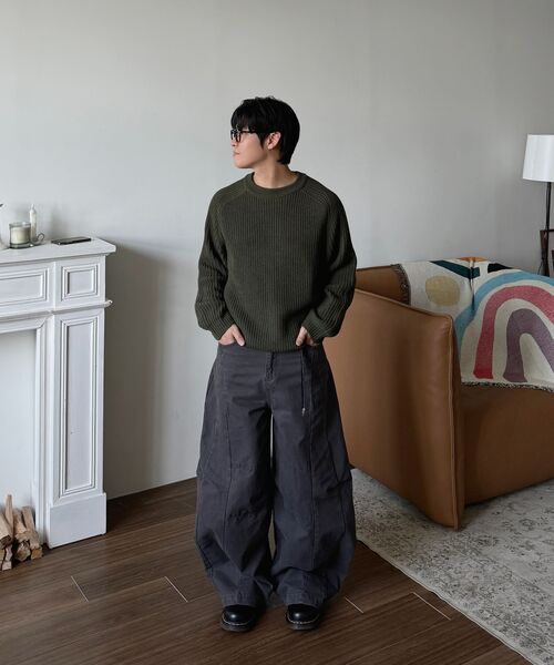 LXT（エルエックスティー）の「コットンカーブドウォッシングワイドパンツ[チャコール]（その他パンツ・レディース・その他・2XL/X-LARGE/LARGE/MEDIUM/SMALL）」の12枚目の写真