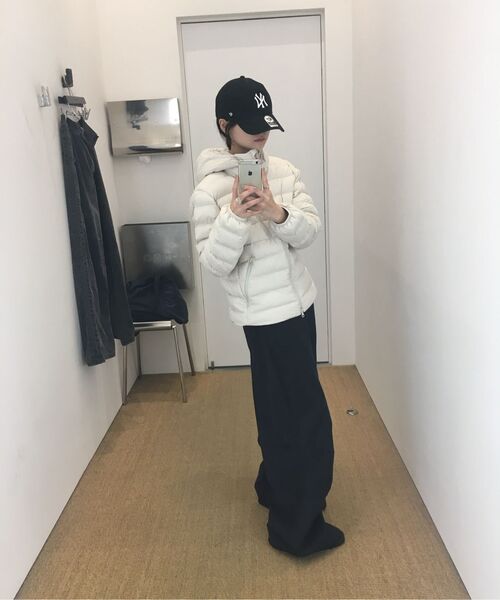 MUSINSA STANDARD WOMAN（ムシンサスタンダードウーマン）の「[シティレジャー] ウィメンズ フードパーカ ライトダウンジャケット [ストーンホワイト]（ダウンジャケット/コート・レディース・その他・LARGE/X-LARGE/SMALL/X-SMALL/MEDIUM）」の14枚目の写真