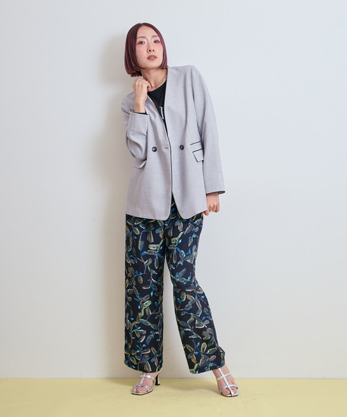 LHELBIE(レルビエ)の「フラワープリントパンツ(その他パンツ・レディース・オフホワイト/ブラック・M)」の14枚目の写真