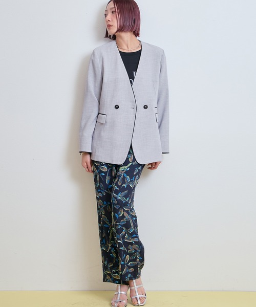 LHELBIE(レルビエ)の「フラワープリントパンツ(その他パンツ・レディース・オフホワイト/ブラック・M)」の15枚目の写真