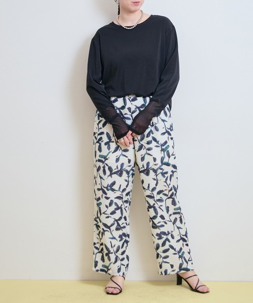 LHELBIE(レルビエ)の「フラワープリントパンツ(その他パンツ・レディース・オフホワイト/ブラック・M)」の19枚目の写真