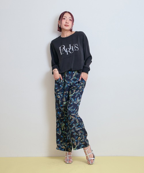 LHELBIE(レルビエ)の「フラワープリントパンツ(その他パンツ・レディース・オフホワイト/ブラック・M)」の11枚目の写真