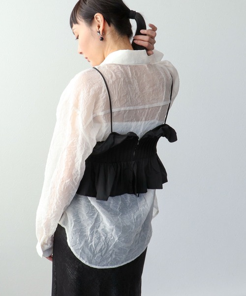 Three Four Time（ｽﾘｰﾌｫｰﾀｲﾑ）の「ニットタフタビスチェ（その他トップス・レディース・ブラック系その他/その他・FREE）」の5枚目の写真