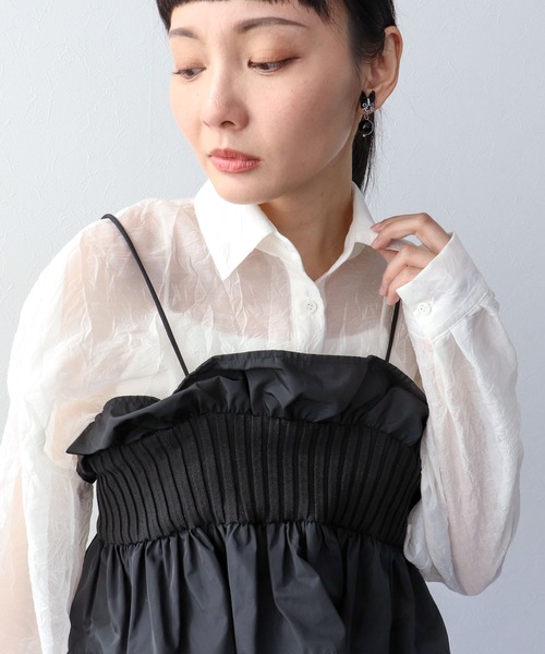 Three Four Time（ｽﾘｰﾌｫｰﾀｲﾑ）の「ニットタフタビスチェ（その他トップス・レディース・ブラック系その他/その他・FREE）」の6枚目の写真