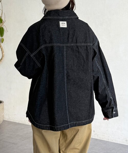 CPCM（シーピーシーエム）の「カラーデニムビッグシャツ（シャツ/ブラウス・レディース・ブラウン/ピンク/ブラック/ブルー・FREE）」の7枚目の写真