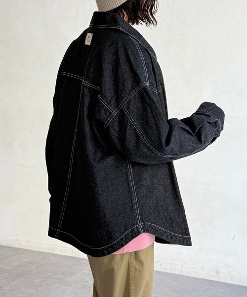 CPCM（シーピーシーエム）の「カラーデニムビッグシャツ（シャツ/ブラウス・レディース・ブラウン/ピンク/ブラック/ブルー・FREE）」の8枚目の写真