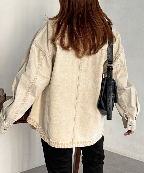 CPCM（シーピーシーエム）の「カラーデニムビッグシャツ（シャツ/ブラウス・レディース・ブラウン/ピンク/ブラック/ブルー・FREE）」の15枚目の写真