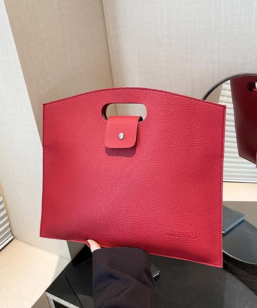 TONE SELECT GOODS(トーンセレクトグッズ)の「urbanfemine./合成皮革 PC タブレット ブリーフケース クラッチバッグ 通勤 通学 バッグ U7604(クラッチバッグ・レディース・ベージュ/ブラック/ホワイト/ブラウン/グリーン/ピンク/レッド・FREE)」の7枚目の写真