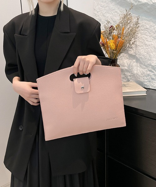TONE SELECT GOODS(トーンセレクトグッズ)の「urbanfemine./合成皮革 PC タブレット ブリーフケース クラッチバッグ 通勤 通学 バッグ U7604(クラッチバッグ・レディース・ベージュ/ブラック/ホワイト/ブラウン/グリーン/ピンク/レッド・FREE)」の6枚目の写真