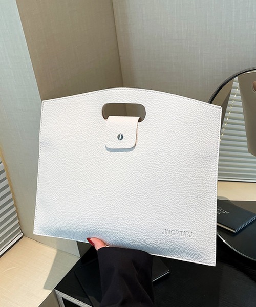 TONE SELECT GOODS(トーンセレクトグッズ)の「urbanfemine./合成皮革 PC タブレット ブリーフケース クラッチバッグ 通勤 通学 バッグ U7604(クラッチバッグ・レディース・ベージュ/ブラック/ホワイト/ブラウン/グリーン/ピンク/レッド・FREE)」の10枚目の写真