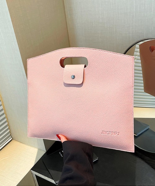 TONE SELECT GOODS(トーンセレクトグッズ)の「urbanfemine./合成皮革 PC タブレット ブリーフケース クラッチバッグ 通勤 通学 バッグ U7604(クラッチバッグ・レディース・ベージュ/ブラック/ホワイト/ブラウン/グリーン/ピンク/レッド・FREE)」の12枚目の写真