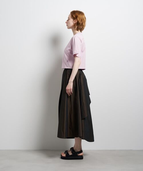 LANVIN en Bleu(ランバンオンブルー)の「ベーシッククロップドTシャツ(Tシャツ/カットソー・レディース・オフホワイト/グレー/ピンク・38)」の5枚目の写真