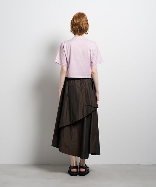 LANVIN en Bleu(ランバンオンブルー)の「ベーシッククロップドTシャツ(Tシャツ/カットソー・レディース・オフホワイト/グレー/ピンク・38)」の6枚目の写真