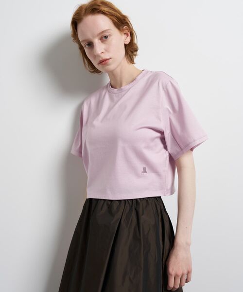 LANVIN en Bleu(ランバンオンブルー)の「ベーシッククロップドTシャツ(Tシャツ/カットソー・レディース・オフホワイト/グレー/ピンク・38)」の10枚目の写真