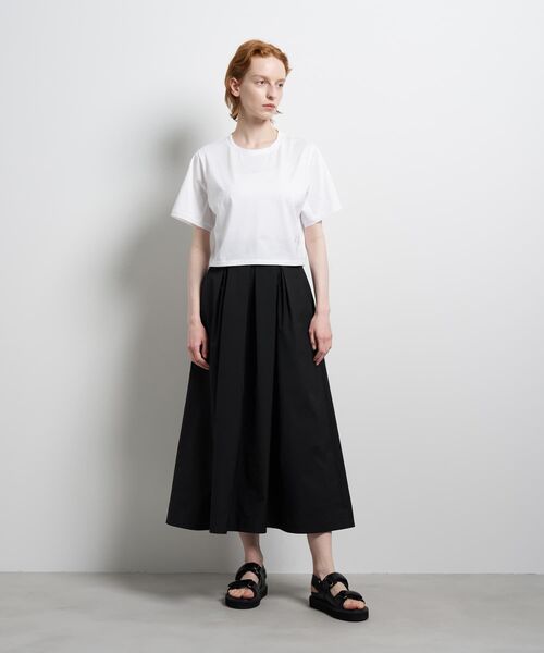 LANVIN en Bleu(ランバンオンブルー)の「ベーシッククロップドTシャツ(Tシャツ/カットソー・レディース・オフホワイト/グレー/ピンク・38)」の12枚目の写真